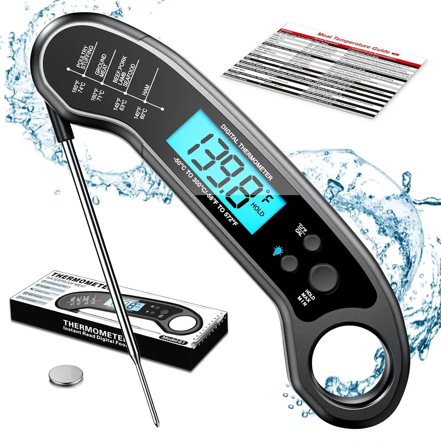 Meat Thermometer - Meat Thermometer Digital, Instant Read Meat