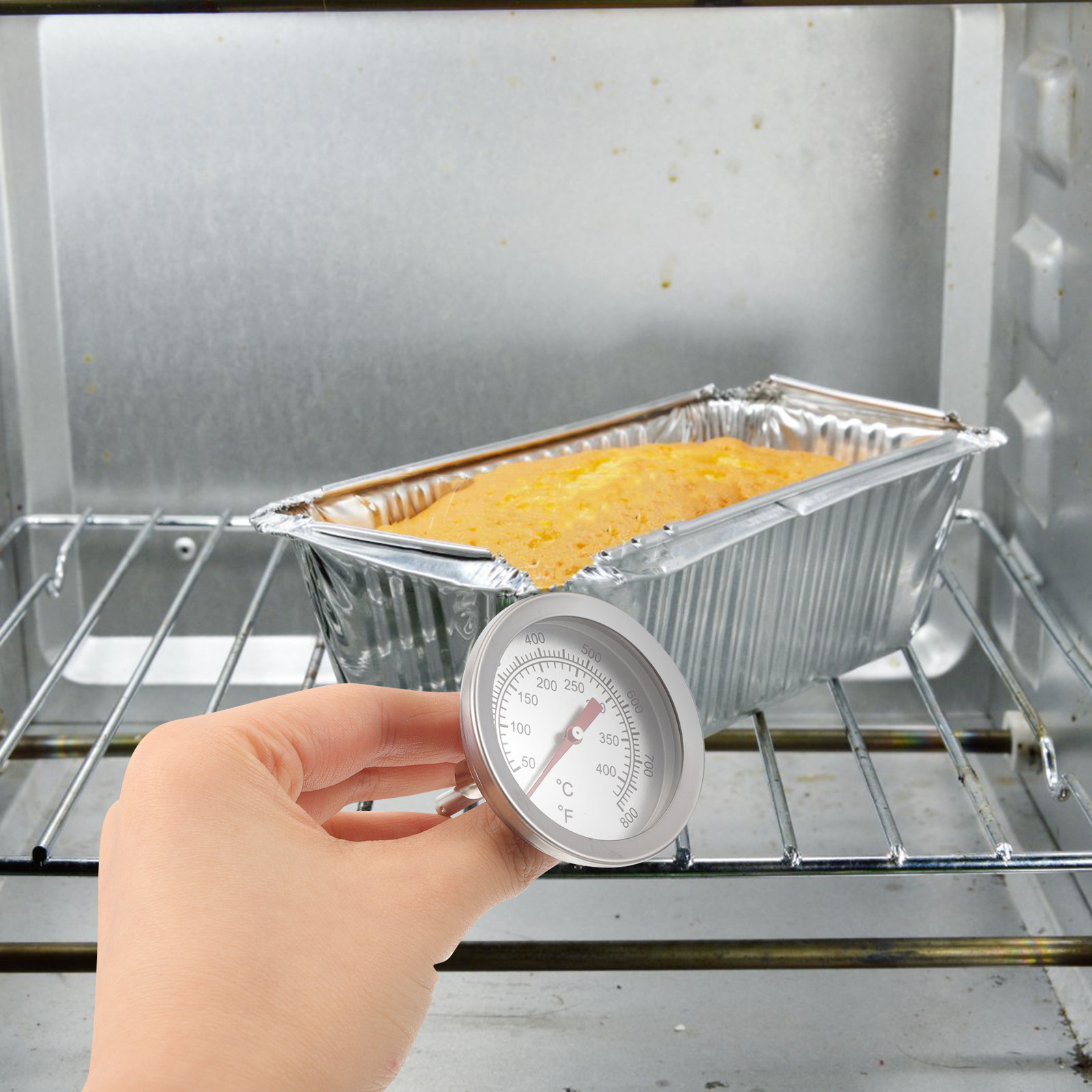 Kitchen Gadgets Electric - Large Dial Oven Thermometer Stainless Steel