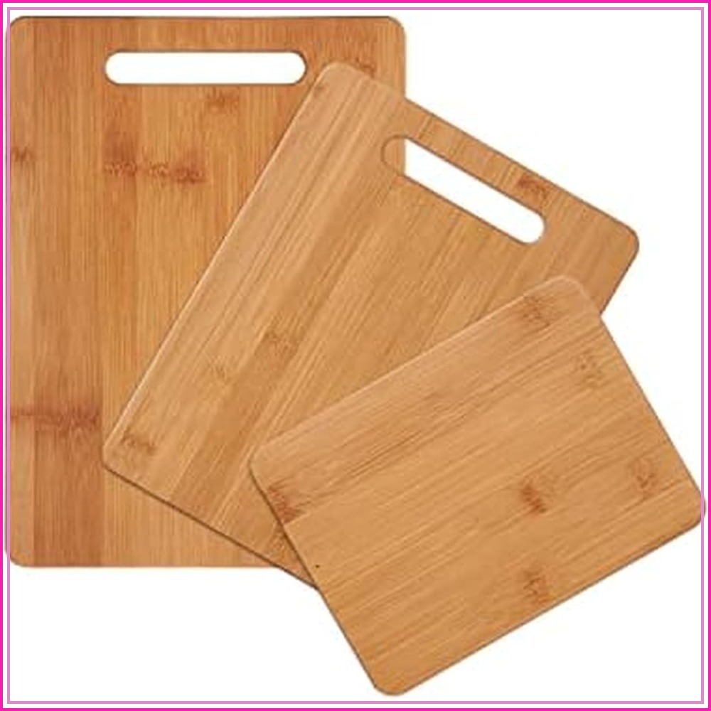 Bamboo Cutting Board - 3-Piece Bamboo Cutting Board Set, Reversible,