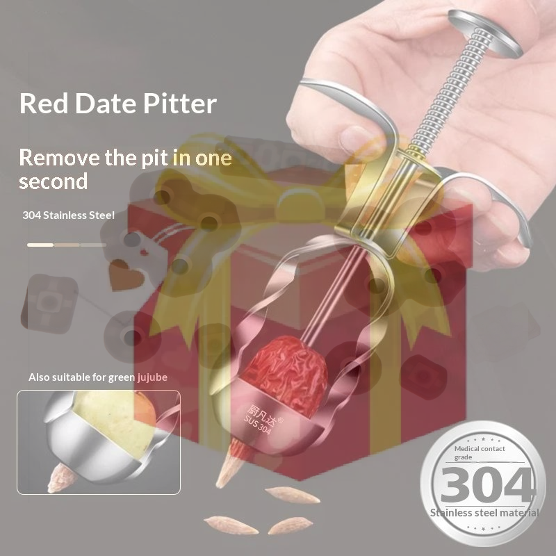 Kitchen Gadgets And Tools - Stainless Steel Red Date Pitter Jujube