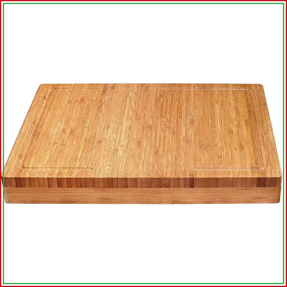 Bamboo Cutting Board - Bamboo Over-the-Counter Cutting Board with Non-Slip