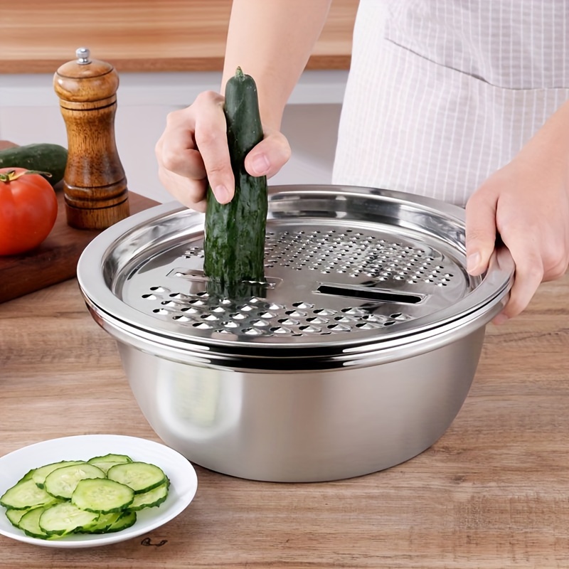 Cheese Grater Box - Stainless Steel Kitchen Set with Integrated