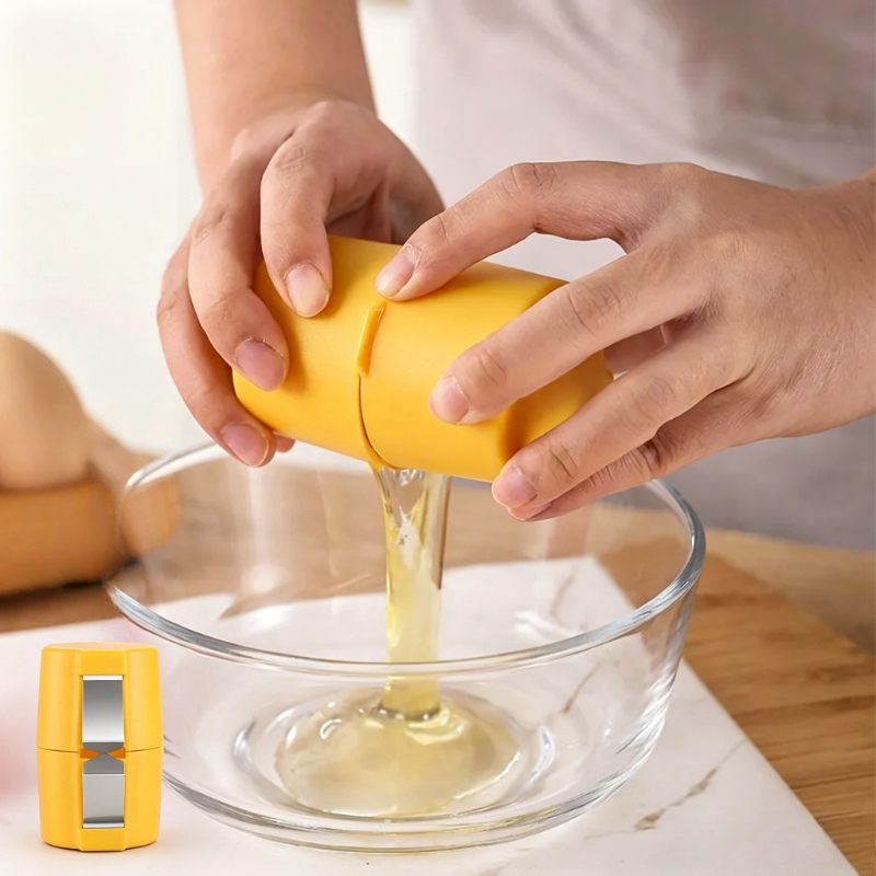 Egg Separator Tool - Egg Cracker Beater Yolk White Separator