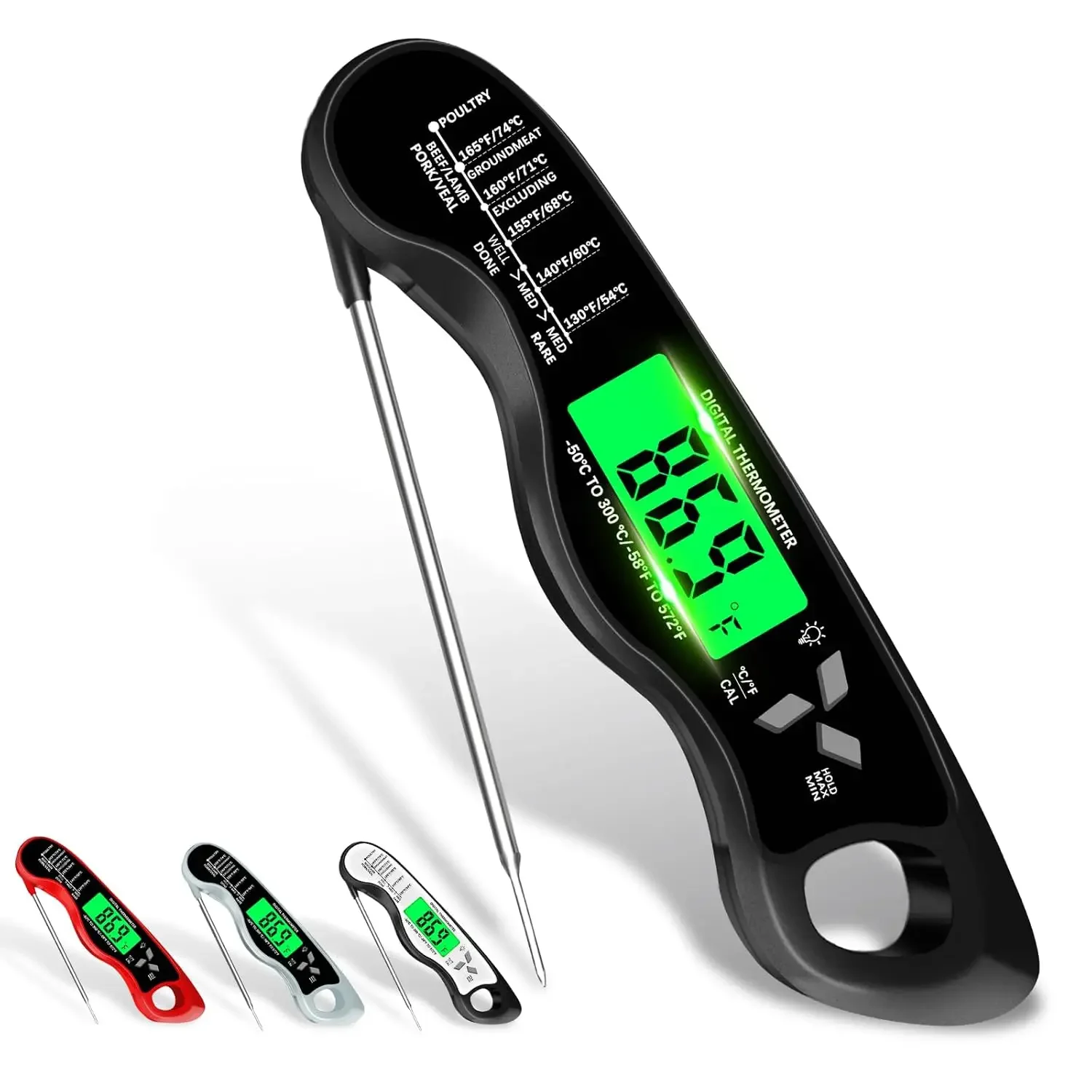 Meat Thermometer - Meat Thermometer Digital，IP67 Waterproof Cooking Thermometer