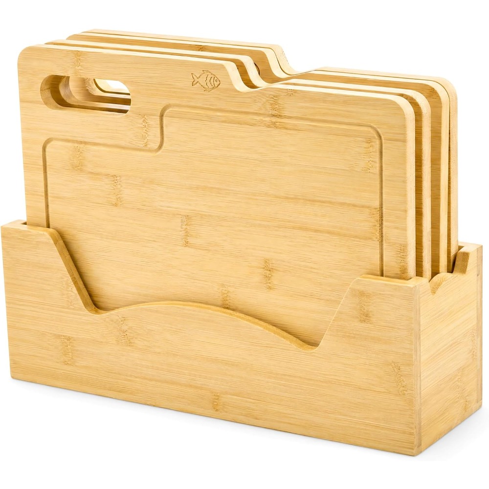 4 Pack Bamboo Cutting Boards w - Bamboo Cutting Board recension och pris