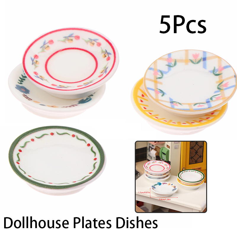 5Pcs 1/12 Dollhouse Mini Plate - Kitchen Gadgets Website recension och pris