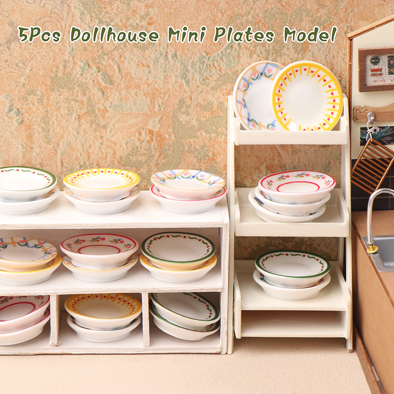 5Pcs 1/12 Dollhouse Mini Plate - Kitchen Gadgets Website recension och pris