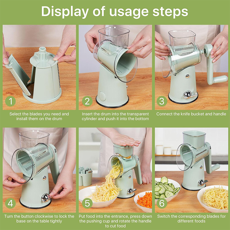 5 in 1 Rotary Cheese Grater wi - Cheese Grater Box recension och pris