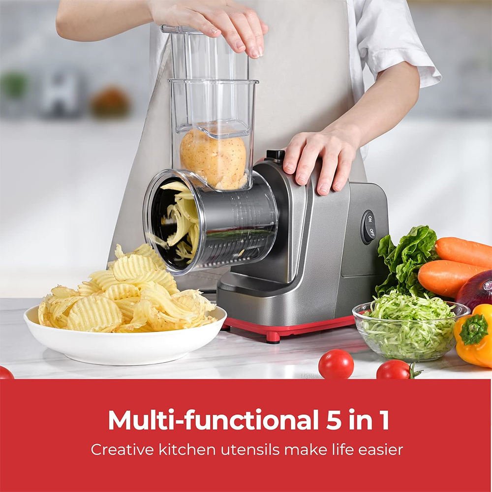 LMETJMA 250W 5 in 1 Electric V - Cheese Grater Box recension och pris