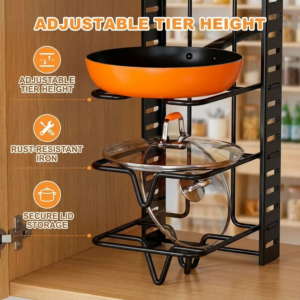 8-Tier Space-Saving Pot Rack O - Kitchen Gadgets Store recension och pris