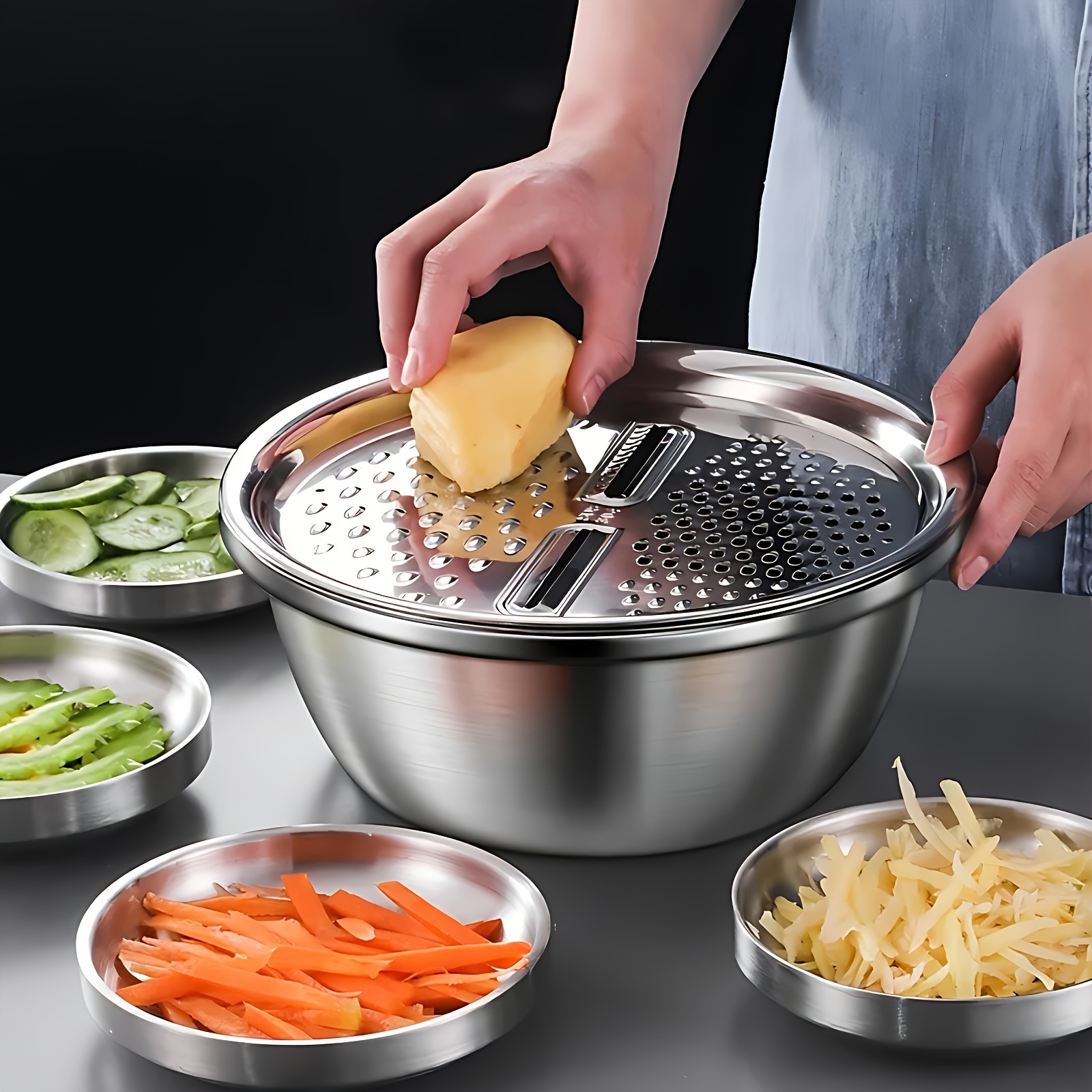 Stainless Steel Kitchen Set wi - Cheese Grater Box recension och pris