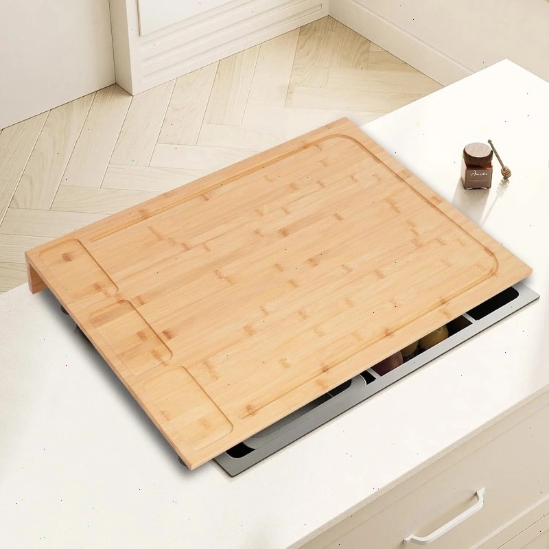 Large Bamboo Stove Top Cover w - Bamboo Cutting Board recension och pris