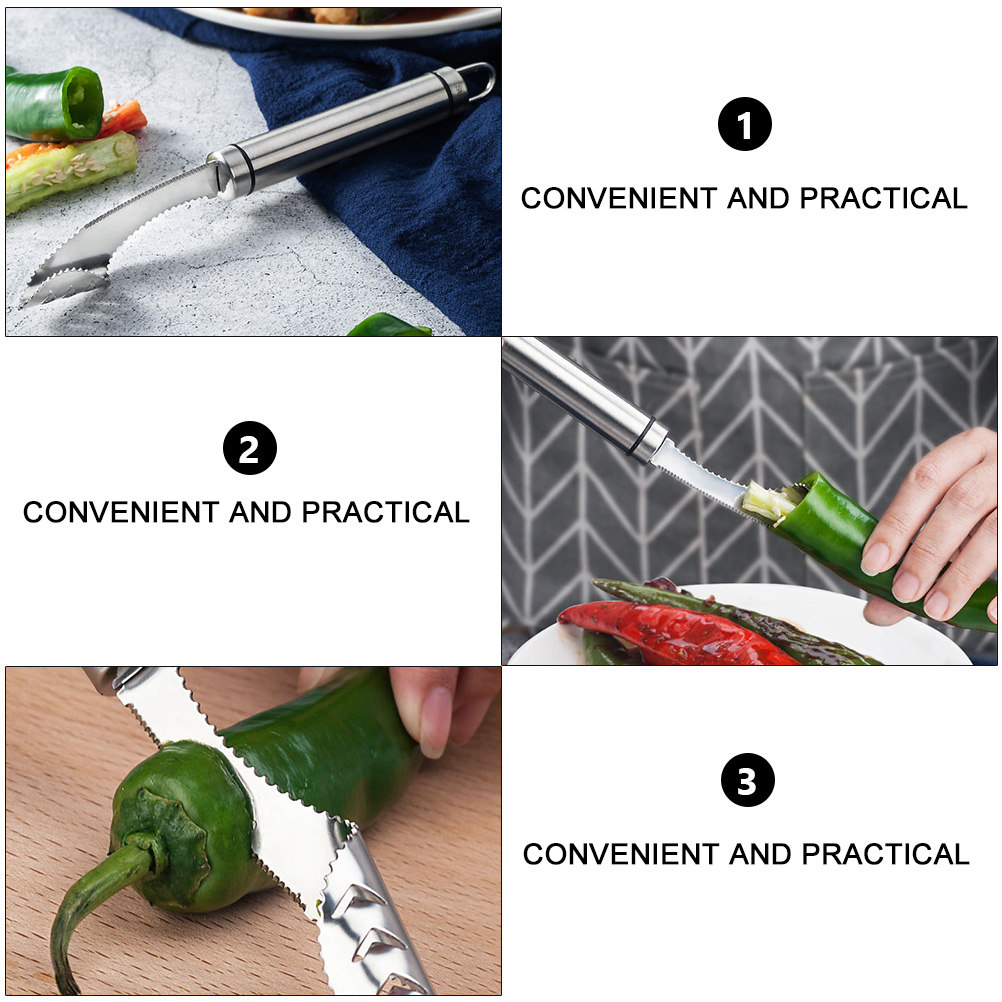2Pcs Stainless Steel Chili Cor - Kitchen Gadgets And Tools recension och pris