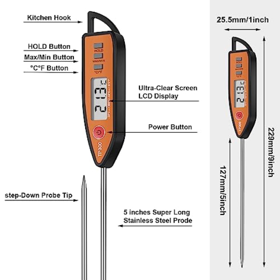 Digital Thermometer Food Meat  - Meat Thermometer recension och pris