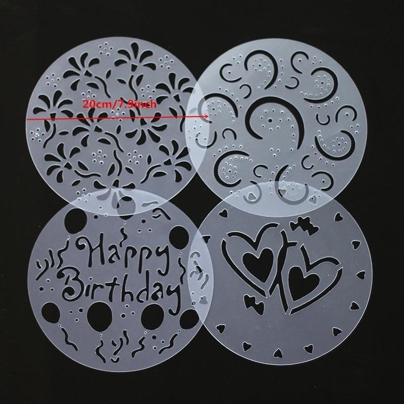 4Pieces/lot Cake Stencils Latt - Kitchen Gadgets Website recension och pris