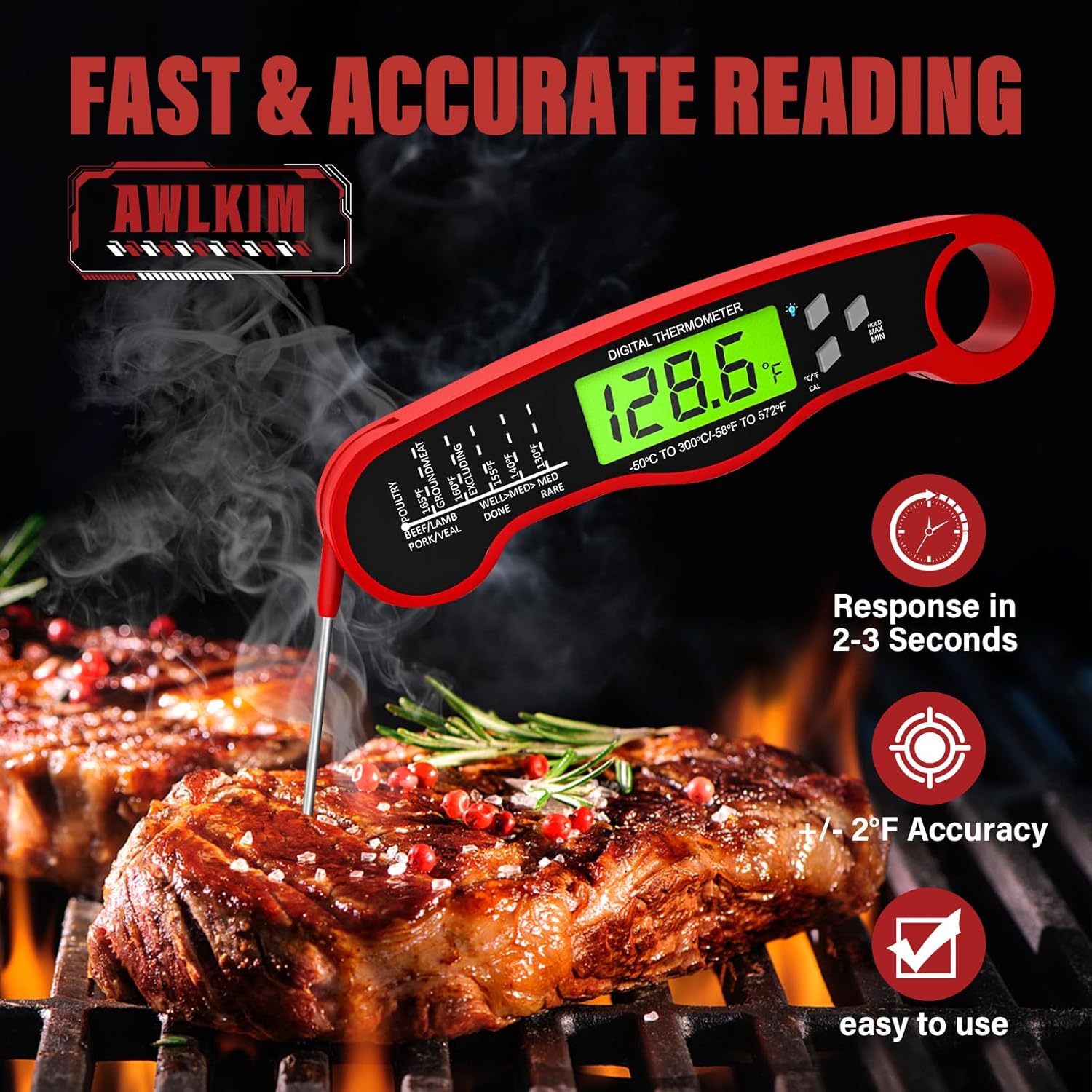 2 Pack Digital Meat Thermomete - Meat Thermometer recension och pris