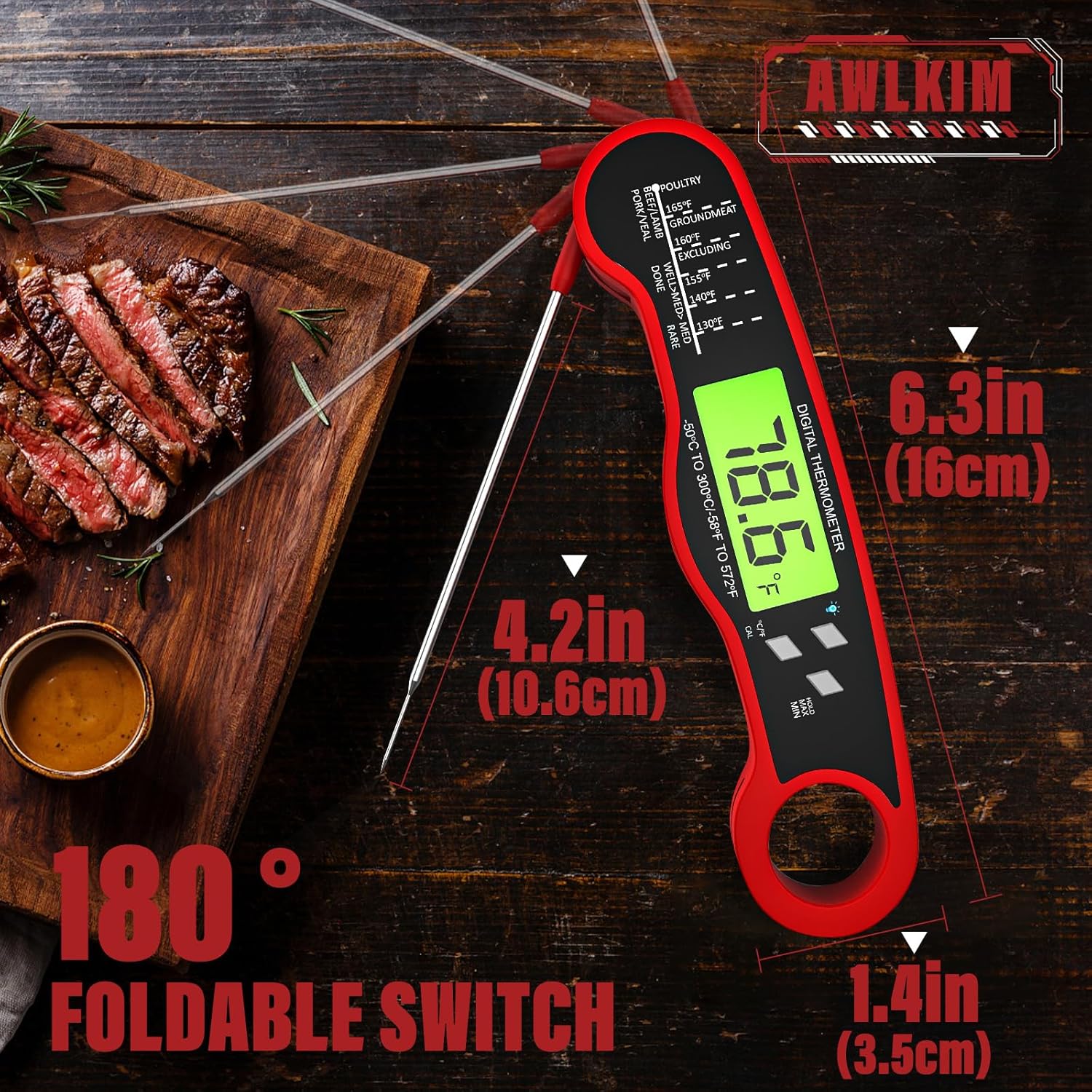 2 Pack Digital Meat Thermomete - Meat Thermometer recension och pris