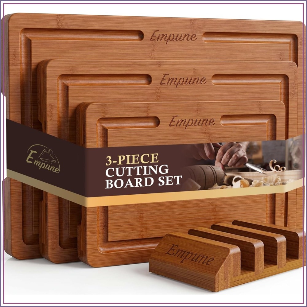 3-Piece Extra Thick Bamboo Cut - Bamboo Cutting Board recension och pris