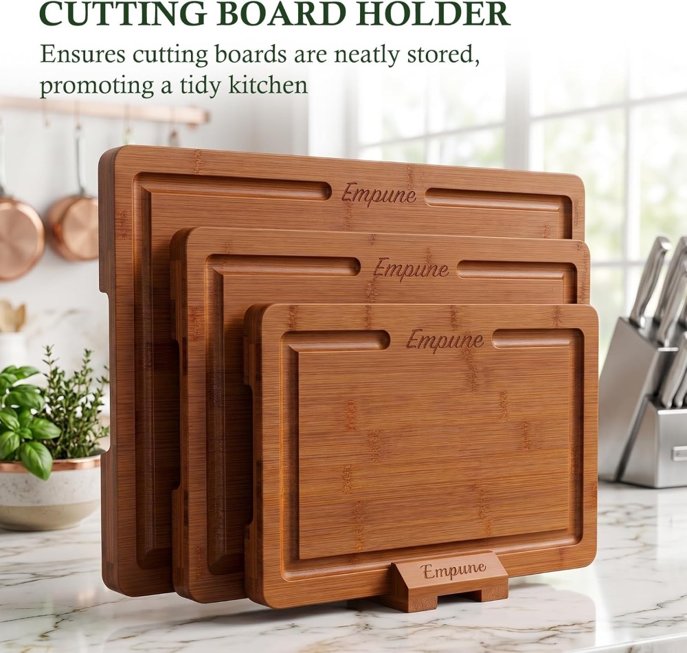 3-Piece Extra Thick Bamboo Cut - Bamboo Cutting Board recension och pris