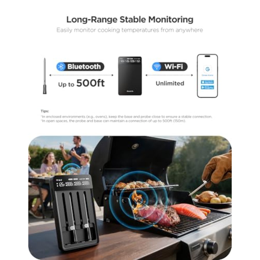 Bluetooth Wireless Meat Thermo - Meat Thermometer recension och pris