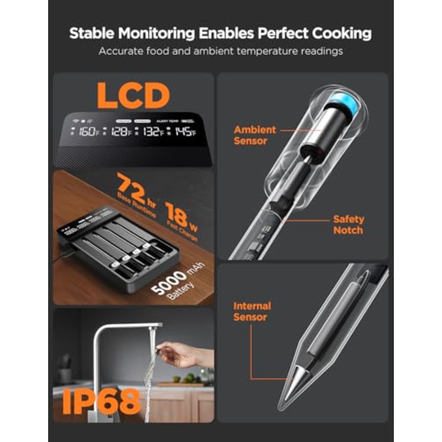 Bluetooth Wireless Meat Thermo - Meat Thermometer recension och pris